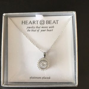 Platinum Plated Movable encased Crystal Necklace